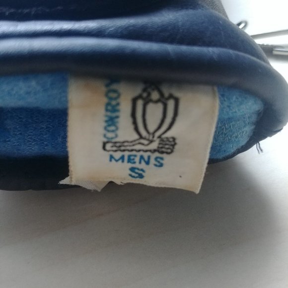 Vintage Conroy blue leather insulated mittens - Picture 9 of 9